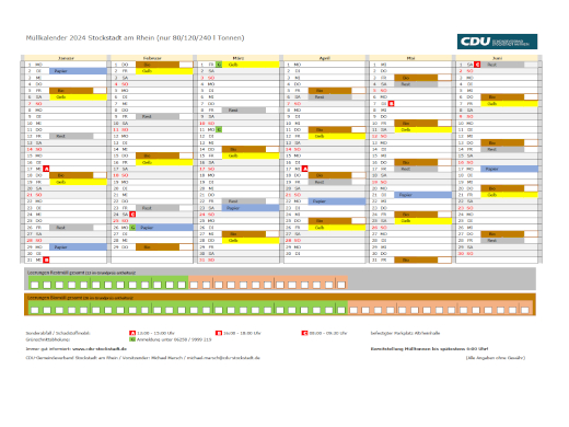 Abfahllkalender 2025