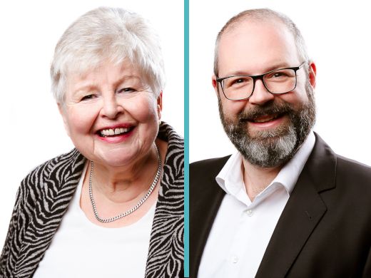 Michael Marsch (rechts) rückt für Ursula Heil (links) in die Gemeindevertretung nach.